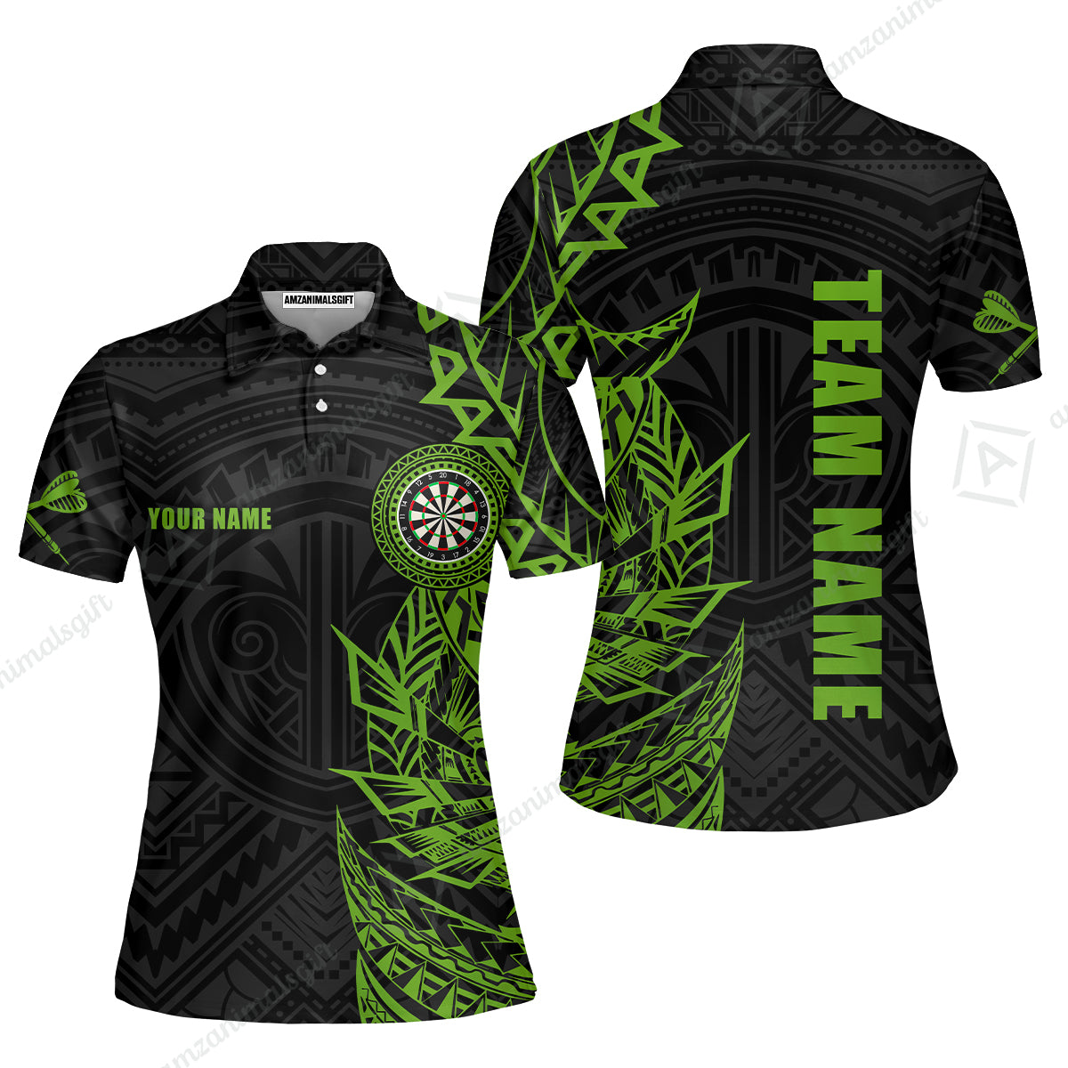 Custom Tribal Darts Team Men Polo Shirts, Darts uniforms Tribal Darts Personalized Name And Team Name