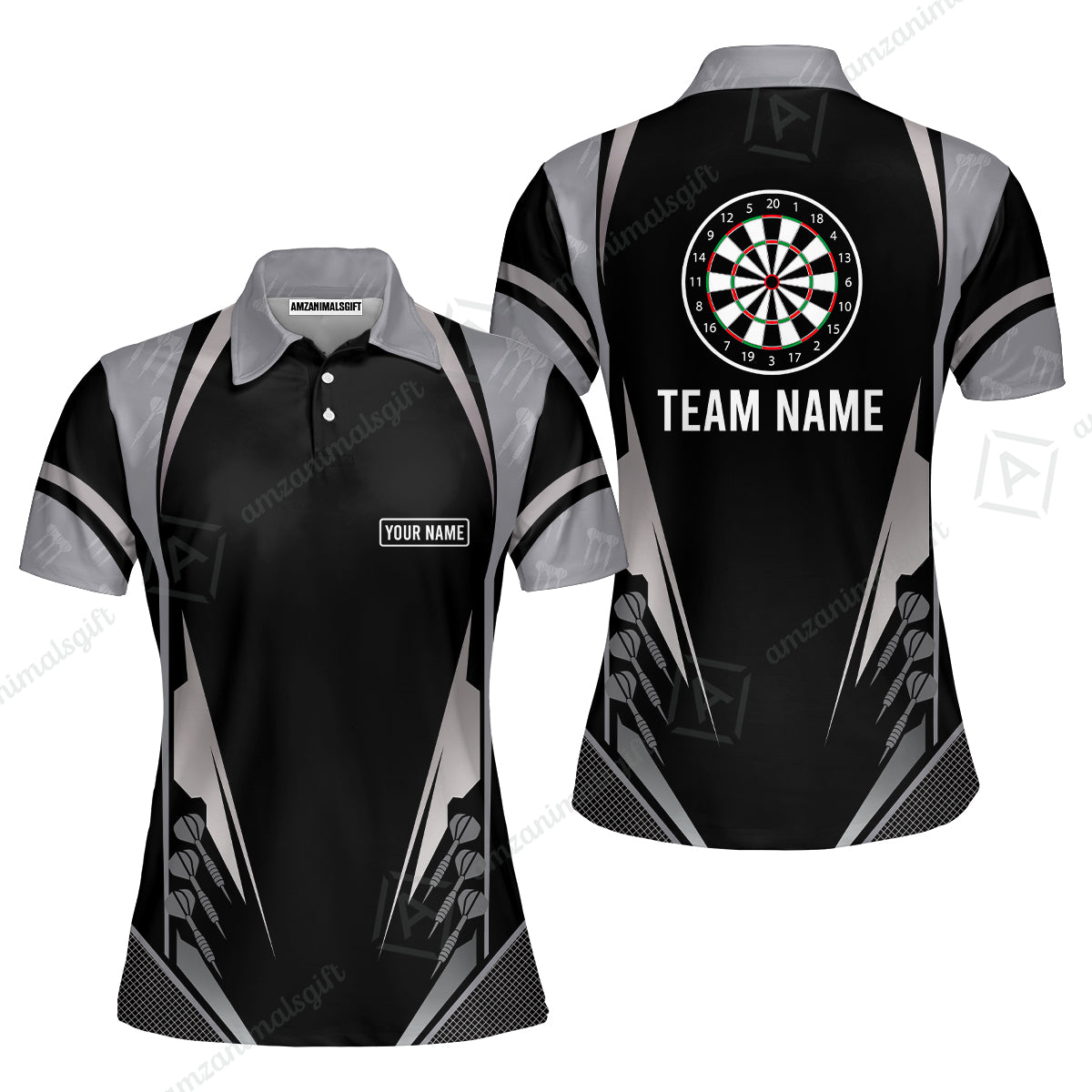 Customized Name & Text Darts Women Polo Shirt, Personalized Darts Team Women Polo Shirt For Summer - Gift For Darts Lovers, Darts Players Uniforms