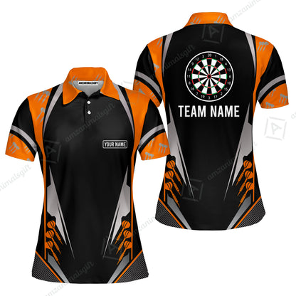 Customized Name & Text Darts Women Polo Shirt, Personalized Darts Team Women Polo Shirt For Summer - Gift For Darts Lovers, Darts Players Uniforms