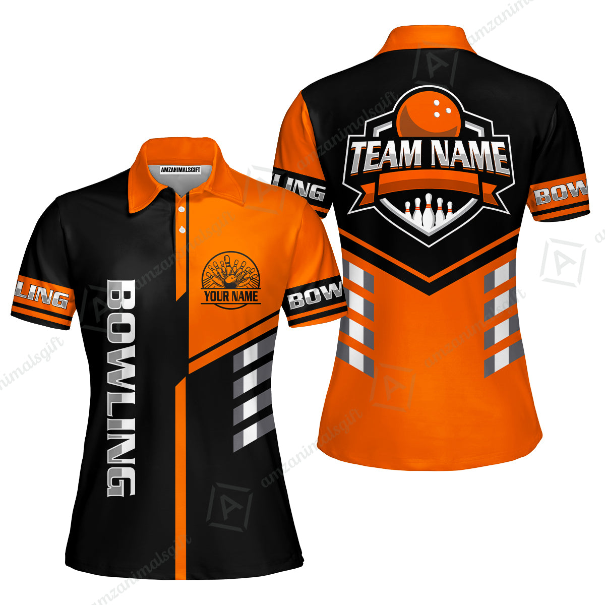 Custom Bowling Team Shirt – Modern Split Design Multicolor Option Personalized Jersey Bowling Uniform For League Players