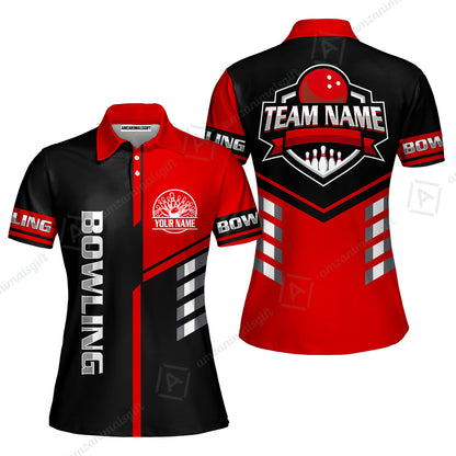 Custom Bowling Team Shirt – Modern Split Design Multicolor Option Personalized Jersey Bowling Uniform For League Players