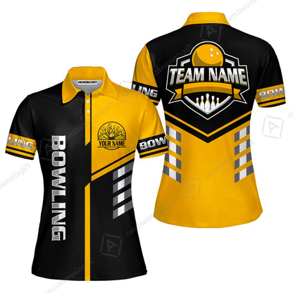 Custom Bowling Team Shirt – Modern Split Design Multicolor Option Personalized Jersey Bowling Uniform For League Players