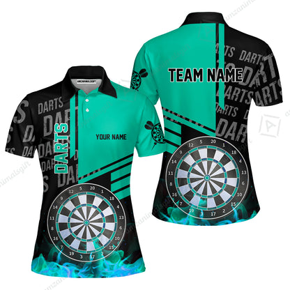 Custom Fire Darts Men Polo Team Shirts, Custom Darts League Team Jersey Polo , Custom Darts Team Jerseys Uniform