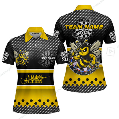 Custom Funny Bee Darts Unisex Polo Team Shirts, Custom Team League Darts Jersey Polo , Custom Darts Team Jerseys Uniform