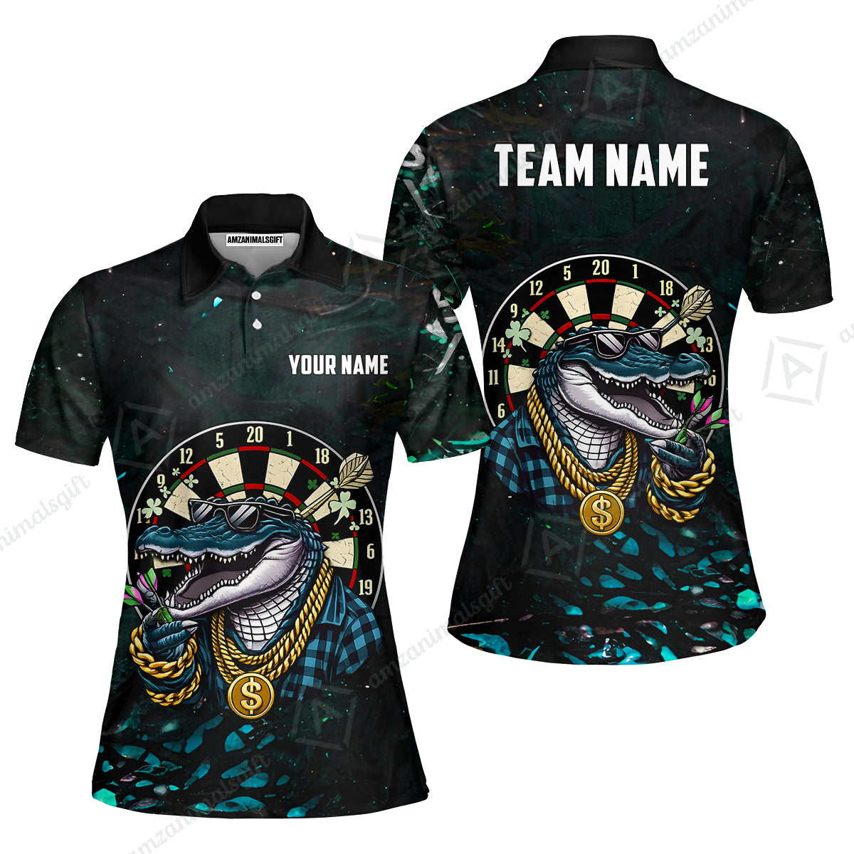 Custom Darts Team Jersey, Personalized Alligator Dart Jersey Shirt For Players With Name & Team Name
