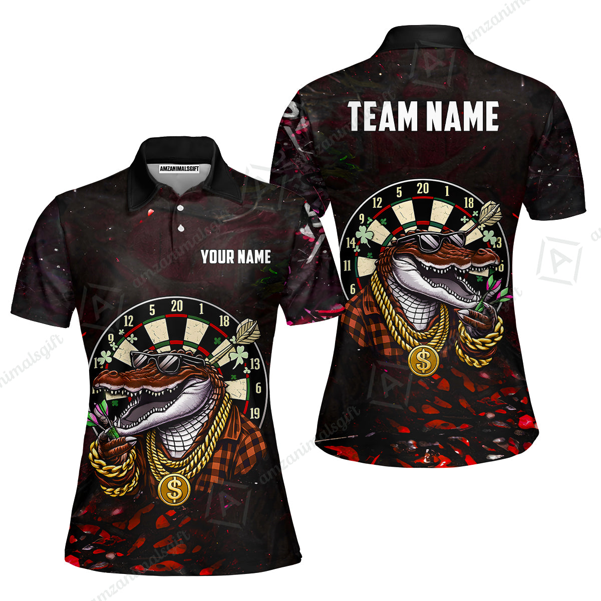 Custom Darts Team Jersey, Personalized Alligator Dart Jersey Shirt For Players With Name & Team Name
