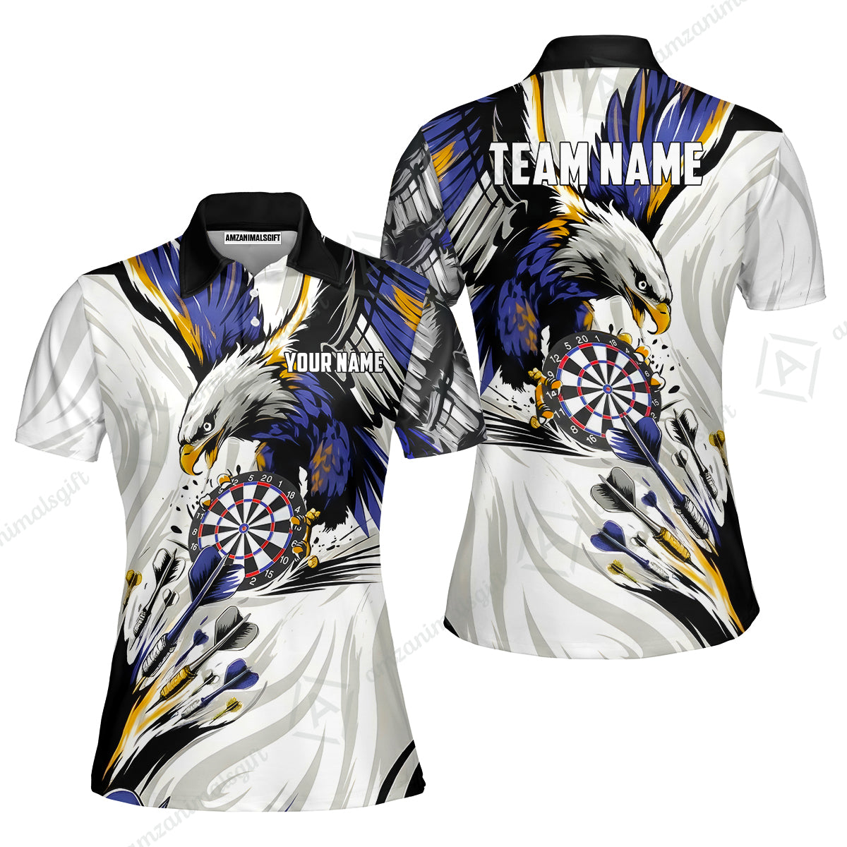 Custom Darts Team Jersey, Personalized Eagle Strike Dart Polo Shirt For Players With Name & Team Name