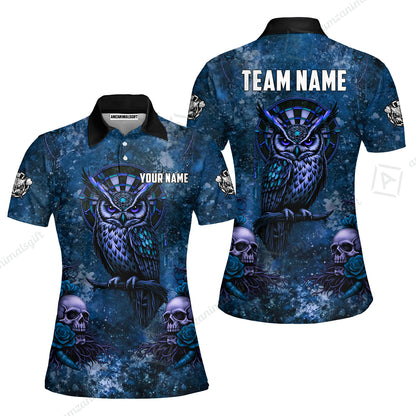 Custom Darts Team Jersey, Personalized Spooky Owl Jersey Shirt For Players With Name & Team Name