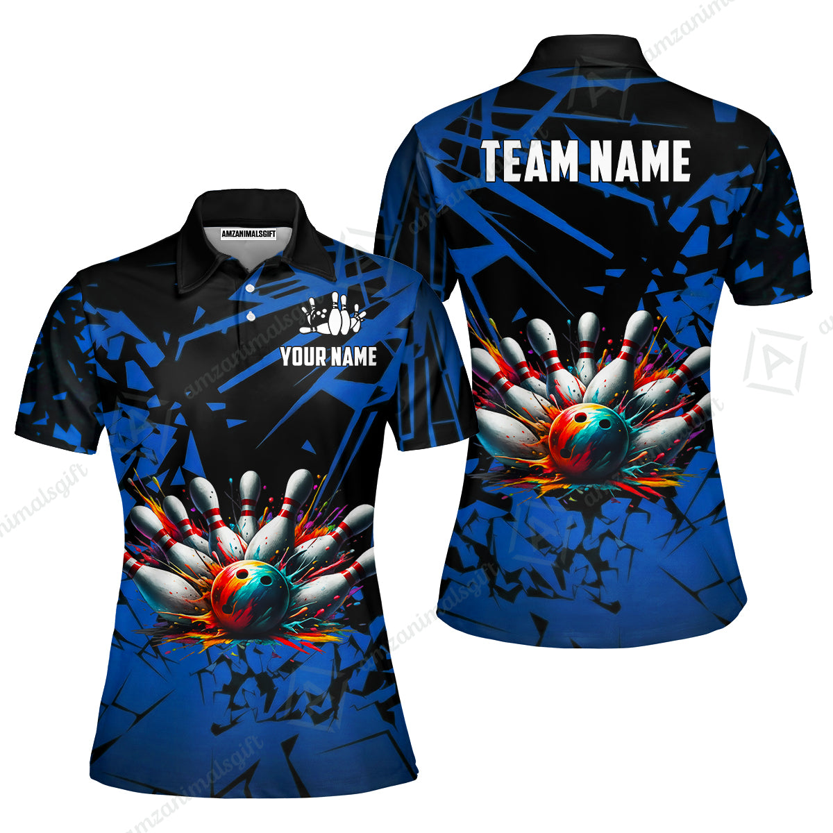 Custom Bowling Jersey Polo Shirt, Strike Explosion Bowling, Custom Bowling Jersey Team Shirt For Players With Name & Team Name