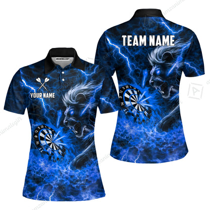Custom Darts Team Jersey, Personalized Lightning Lion Jersey Shirt For Players With Name & Team Name