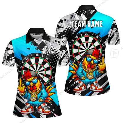 Custom Darts Team Jersey, Personalized Street Rebel Rooster Darts Polo Shirt For Players With Name & Team Name