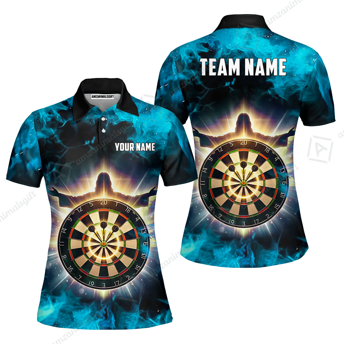 Custom Darts Team Jersey, Personalized Heavenly Strike Dart Polo Shirt For Players With Name & Team Name