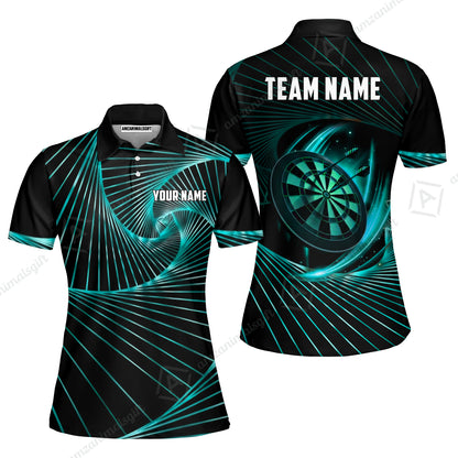 Custom Darts Team Jersey, Personalized Dark Flame Dart Polo Shirt For Players With Name & Team Name