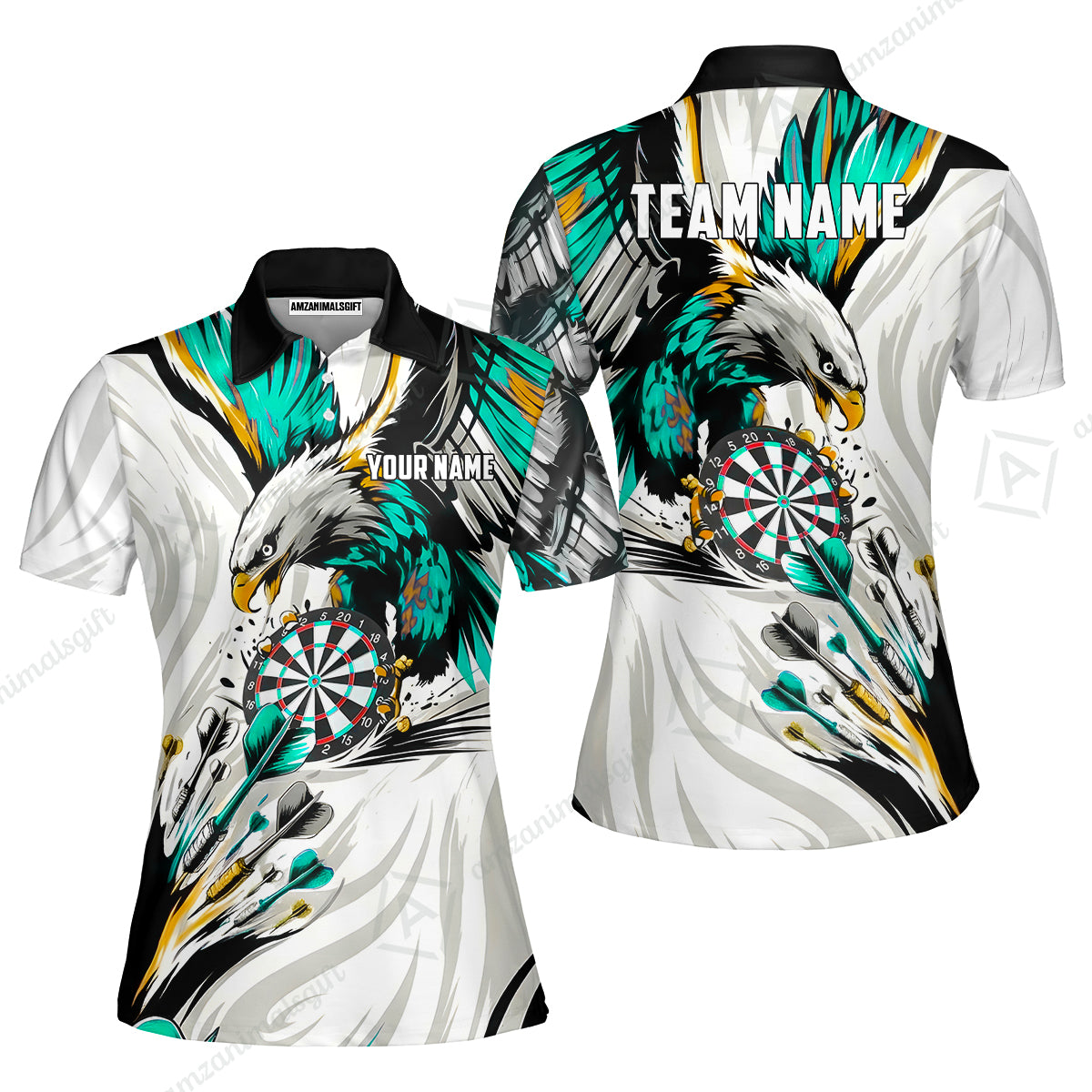 Custom Darts Team Jersey, Personalized Eagle Strike Dart Polo Shirt For Players With Name & Team Name