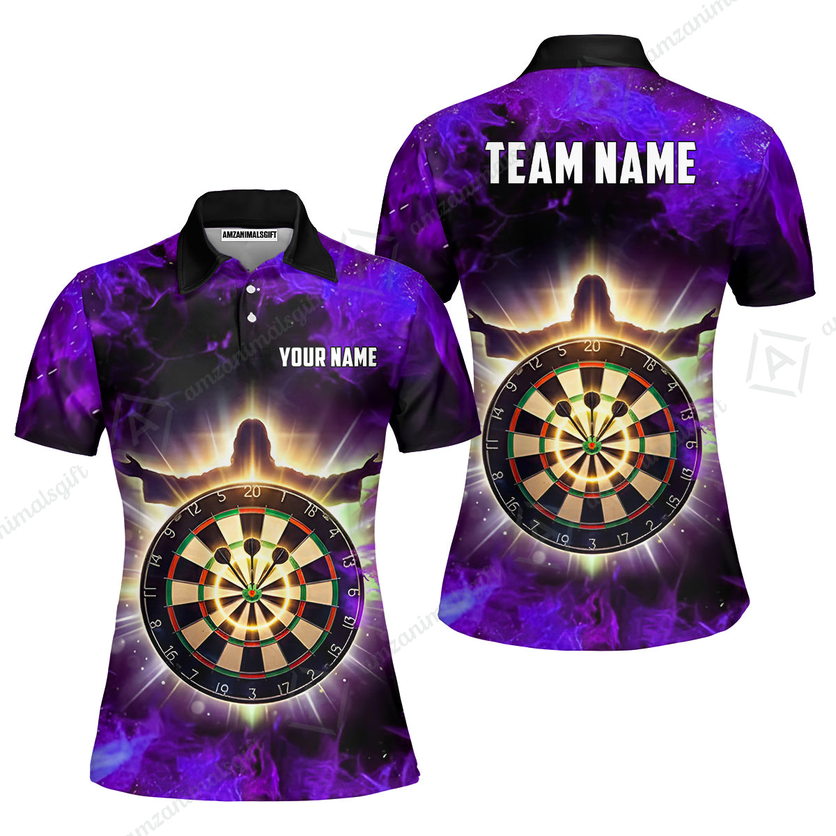 Custom Darts Team Jersey, Personalized Heavenly Strike Dart Polo Shirt For Players With Name & Team Name