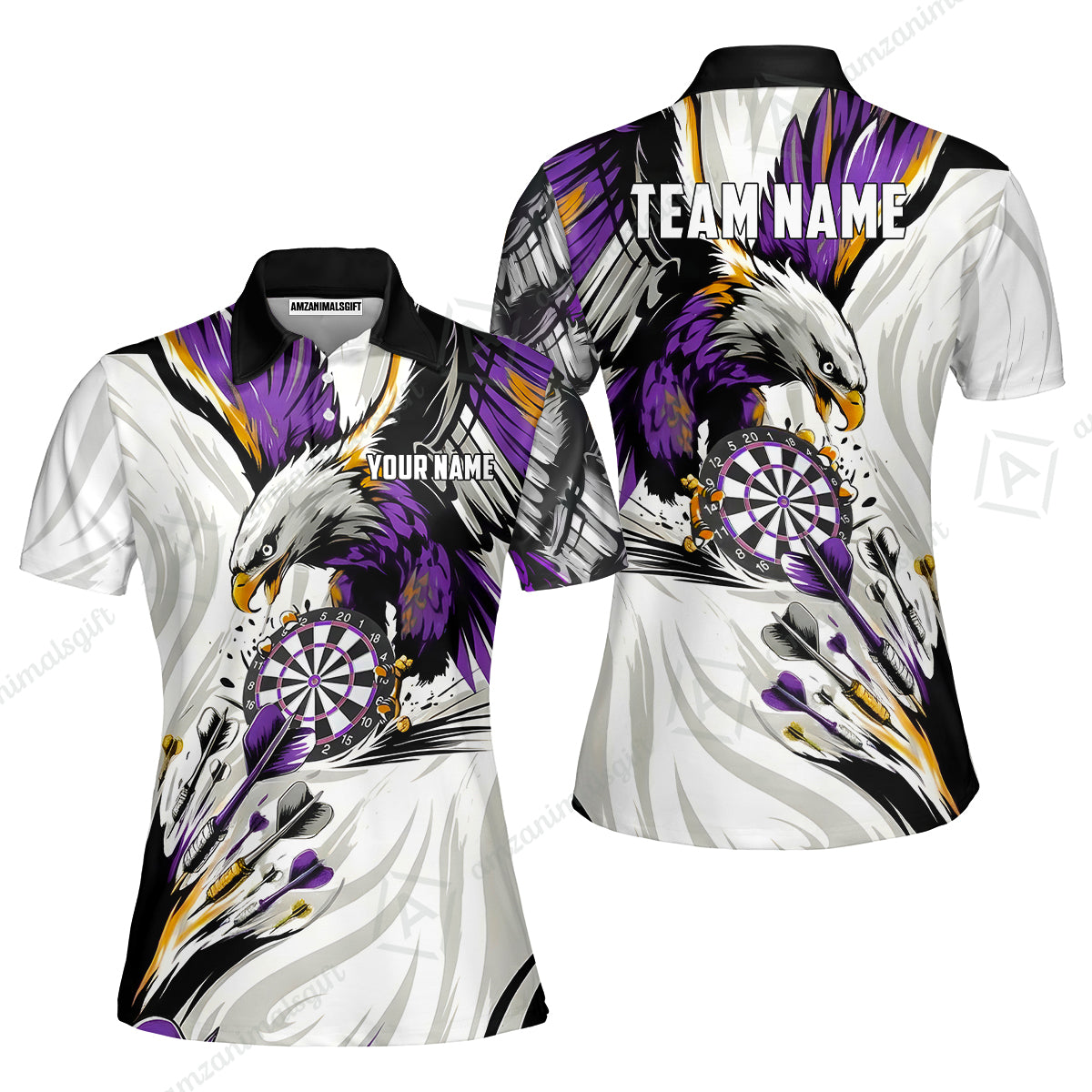 Custom Darts Team Jersey, Personalized Eagle Strike Dart Polo Shirt For Players With Name & Team Name