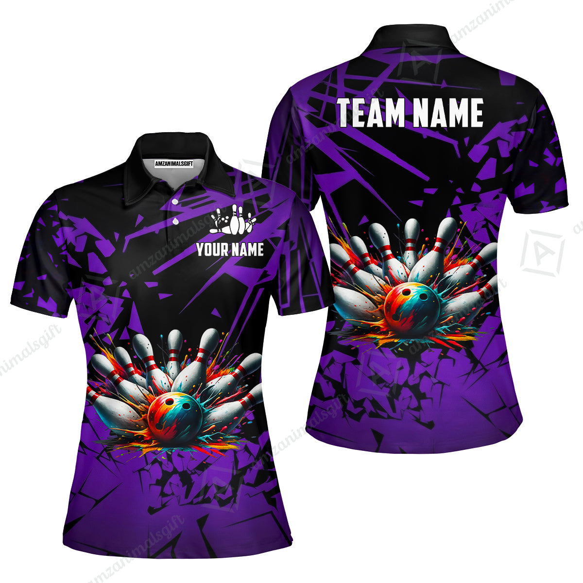 Custom Bowling Jersey Polo Shirt, Strike Explosion Bowling, Custom Bowling Jersey Team Shirt For Players With Name & Team Name