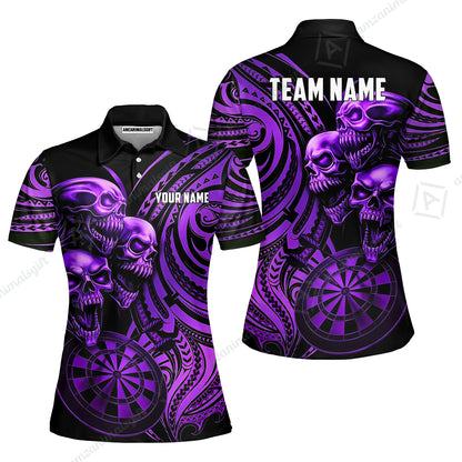 Custom Darts Team Jersey, Personalized Neon Skull Jersey Shirt For Players With Name & Team Name