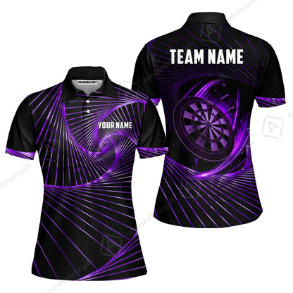Custom Darts Team Jersey, Personalized Dark Flame Dart Polo Shirt For Players With Name & Team Name
