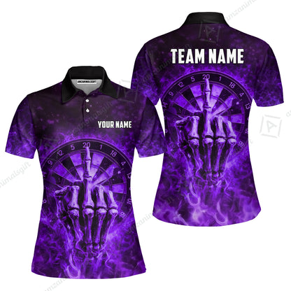 Custom Darts Team Jersey, Personalized Reaper Bullseye Dart Polo Shirt For Players With Name & Team Name