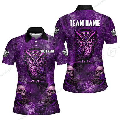 Custom Darts Team Jersey, Personalized Spooky Owl Jersey Shirt For Players With Name & Team Name