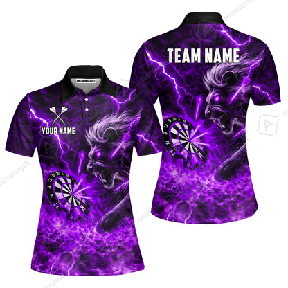 Custom Darts Team Jersey, Personalized Lightning Lion Jersey Shirt For Players With Name & Team Name