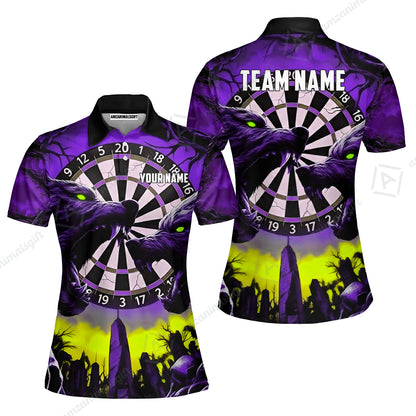 Custom Darts Team Jersey, Personalized Black Forest Wolves Dart Polo Shirt For Players With Name & Team Name