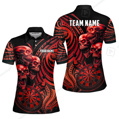 Custom Darts Team Jersey, Personalized Neon Skull Jersey Shirt For Players With Name & Team Name