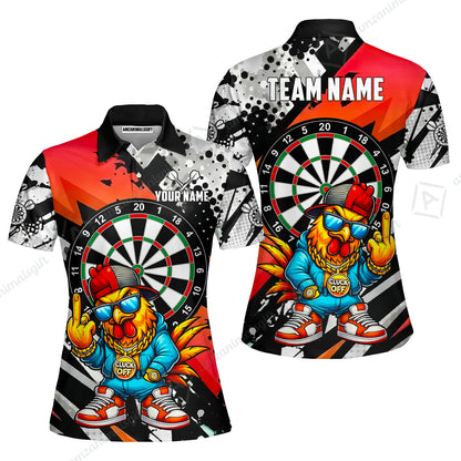 Custom Darts Team Jersey, Personalized Street Rebel Rooster Darts Polo Shirt For Players With Name & Team Name