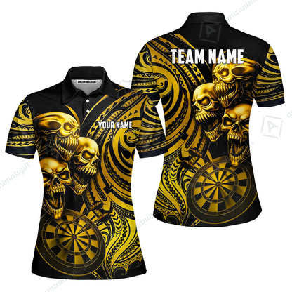 Custom Darts Team Jersey, Personalized Neon Skull Jersey Shirt For Players With Name & Team Name