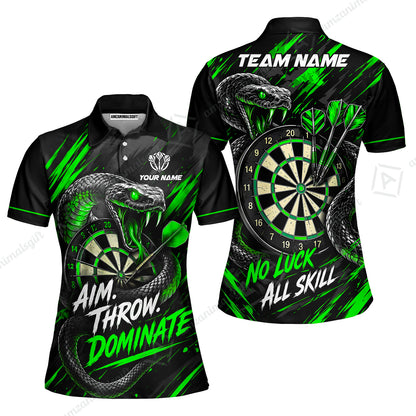 Customized Darts Team Jersey, Personalized Snake Darts Abstract Background Polo Shirt For Players With Name & Team Name