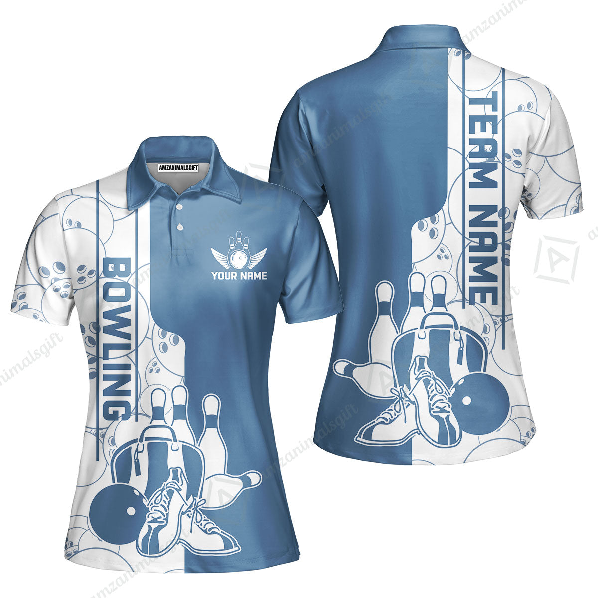 Custom Bowling Team Jersey Bowling Shoes Polo Shirts, Bowling Team Uniforms, Personalized Name And Team Name