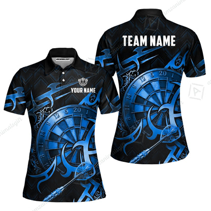Custom Darts Jersey Polo Shirt, Tribal Darts & Mechanical Inferno, Custom Dart Jersey Team Shirt For Players With Name & Team Name