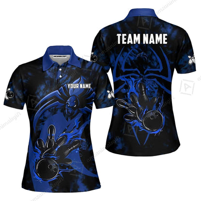 Custom Bowling Jersey Polo Shirt, Neon Venom Spider Monster, Custom Bowling Jersey Team Shirt For Players With Name and Team Name