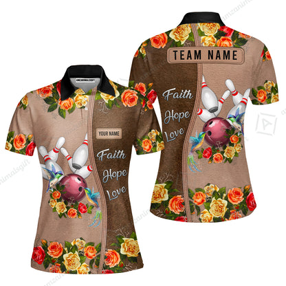 Custom Christian Faith Bowling Jersey Polo Shirt, Custom Christian Faith Bowling Jersey Team Shirt For Players With Name & Team Name