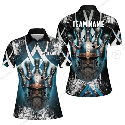 Custom Bowling Jersey Polo Shirt, Norse Warrior Bowling, Custom Bowling Jersey Team Shirt For Players With Name and Team Name