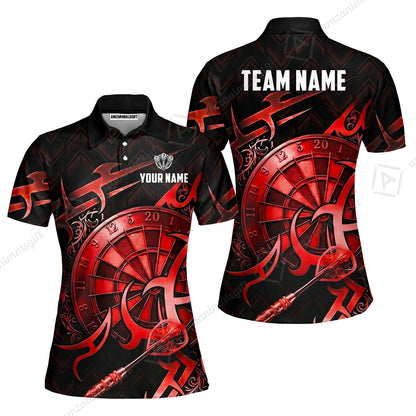 Custom Darts Jersey Polo Shirt, Tribal Darts & Mechanical Inferno, Custom Dart Jersey Team Shirt For Players With Name & Team Name