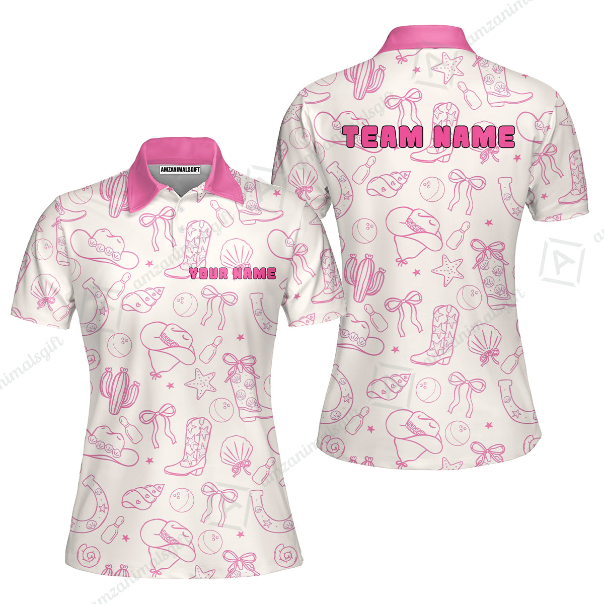 Custom Bowling Jersey Polo Shirt, Sweet Storm, Custom Bowling Jersey Team Shirt For Players With Name and Team Name