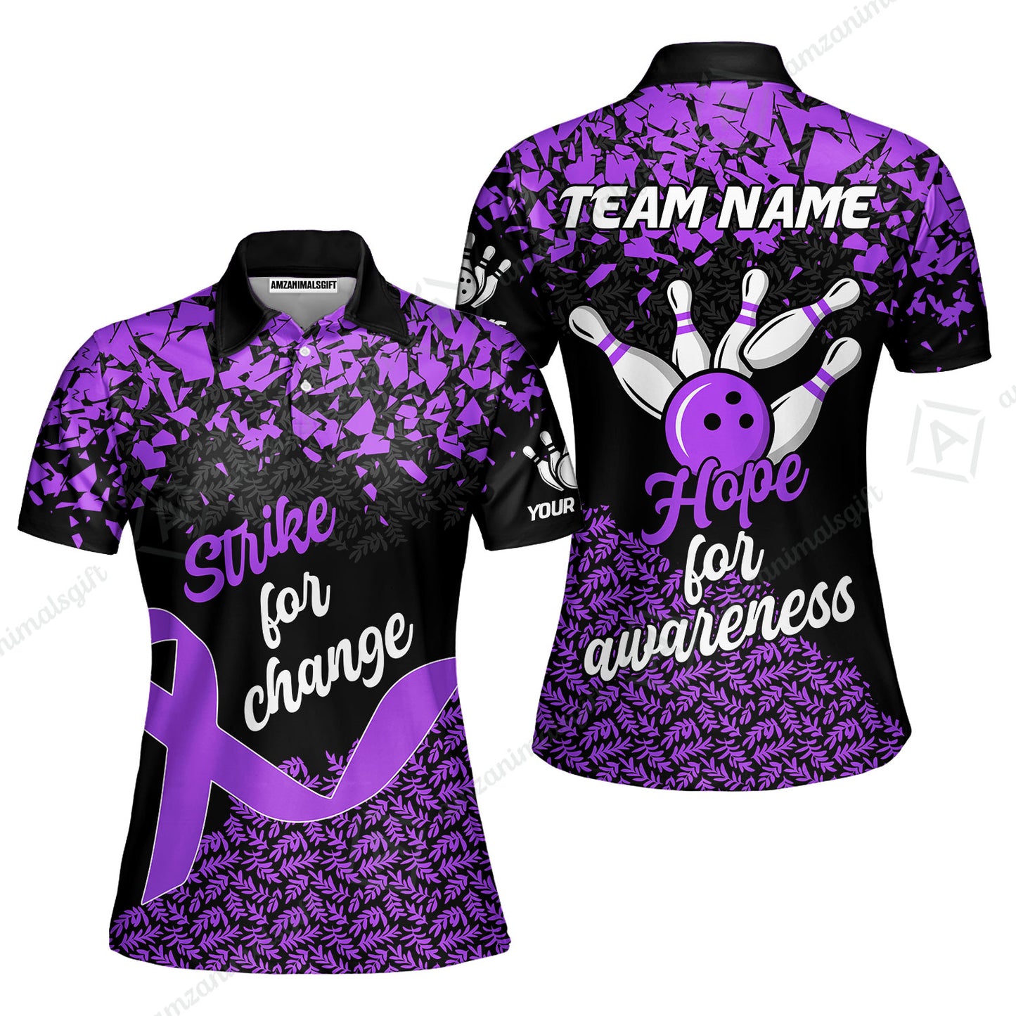 Custom Bowling Jersey Uniform Shirt, Bowling Strike For Change Team Shirt For Players With Name & Team Name