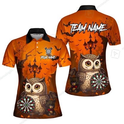 Custom Dart Jersey Team Shirt For Players, Owl In Halloween, Personalize Name and Team Name
