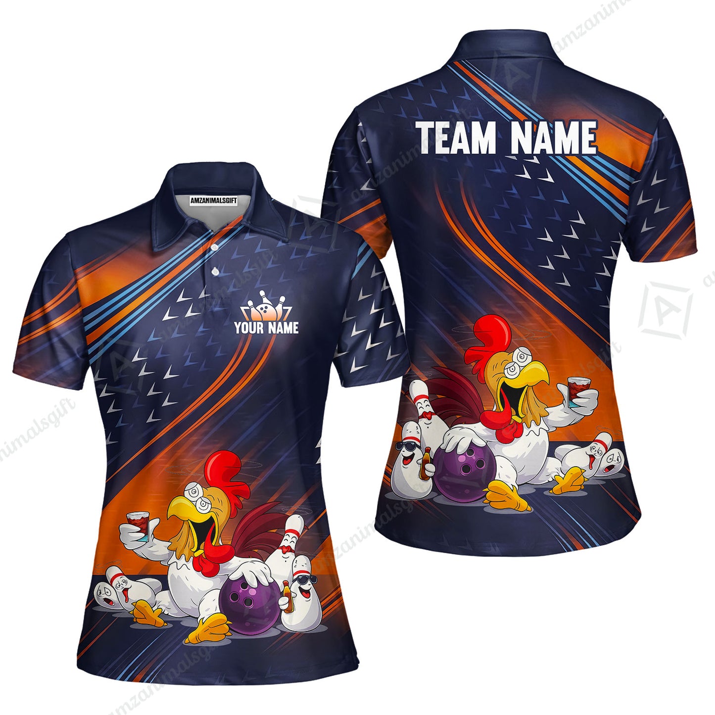 Custom Bowling League Drinking Jersey Polo Shirt, Custom Bowling League Drinking Jersey Team Shirt For Players With Name & Team Name
