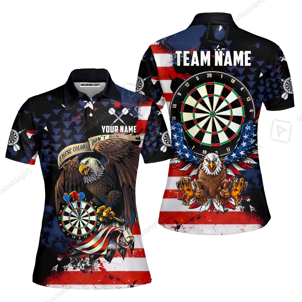 Customized Americana Eagle These Colors Don't Run Darts Jersey, Personalized Name And Team Name For Dart Players