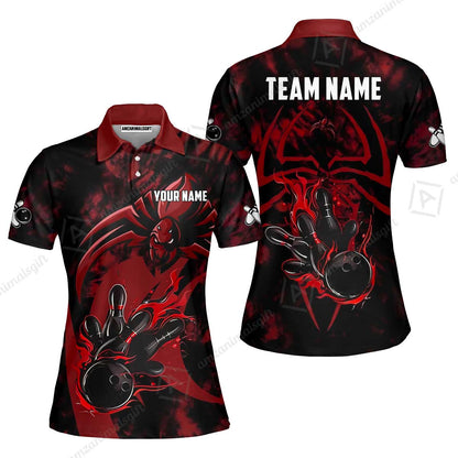 Custom Bowling Jersey Polo Shirt, Neon Venom Spider Monster, Custom Bowling Jersey Team Shirt For Players With Name and Team Name