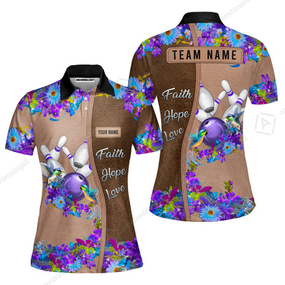 Custom Christian Faith Bowling Jersey Polo Shirt, Custom Christian Faith Bowling Jersey Team Shirt For Players With Name & Team Name