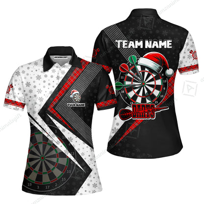 Custom Funny Santa Darts Unisex Polo Team Shirts, Custom Christmas Team League Darts Jersey Polo , Custom Darts Team Jerseys Uniform