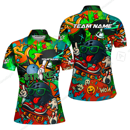 Customized Skater Bowler Bowling Jersey, Custom Name And Team Name For Bowlers
