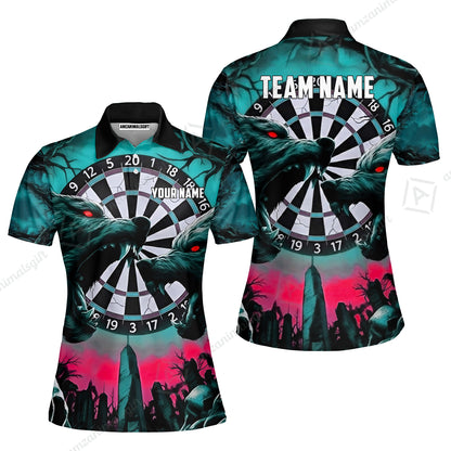 Custom Darts Team Jersey, Personalized Black Forest Wolves Dart Polo Shirt For Players With Name & Team Name