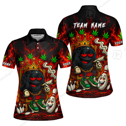 Custom Bowling Jersey Polo Shirt, Stoner Bowling, Personalize Name and Team Name