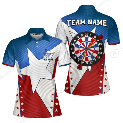 Custom Texas Darts Men Polo Shirt, Personalized Darts For Team Polo Shirt For Men, Perfect Gift For Darts Lovers, Darts Players