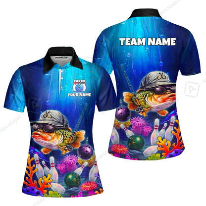 Customized Bowling Fish Bowling Jersey, Custom Name And Team Name For Bowlers